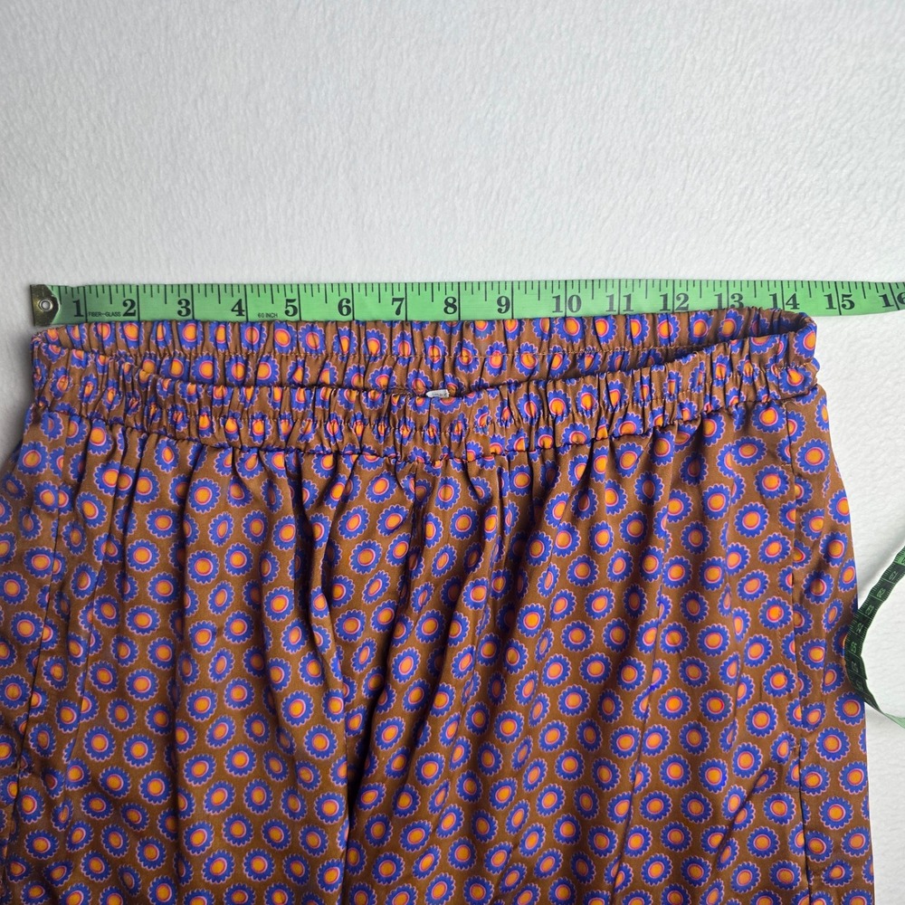 Rose + Olive Boho Set Geometric Print 2 Piece Long Sleeve Shirt Wide Leg Pants L - Picture 10 of 15